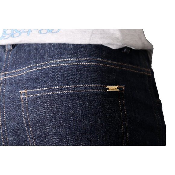 St. John Knits Women's Size US6 32" Waist Dark Blue Jeans Cropped 5 Pocket Denim - Picture 8 of 9